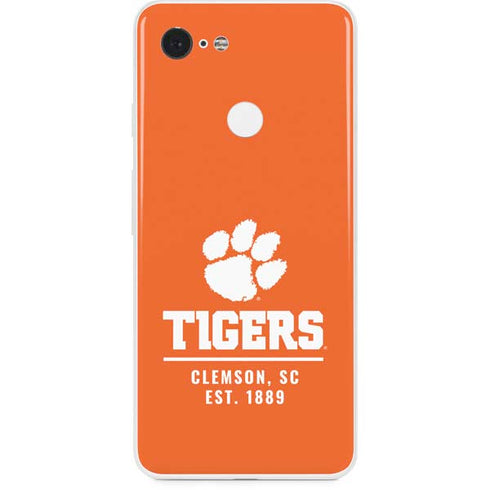 Clemson University Tigers Est 1889 Orange Google Pixel 3 Skin